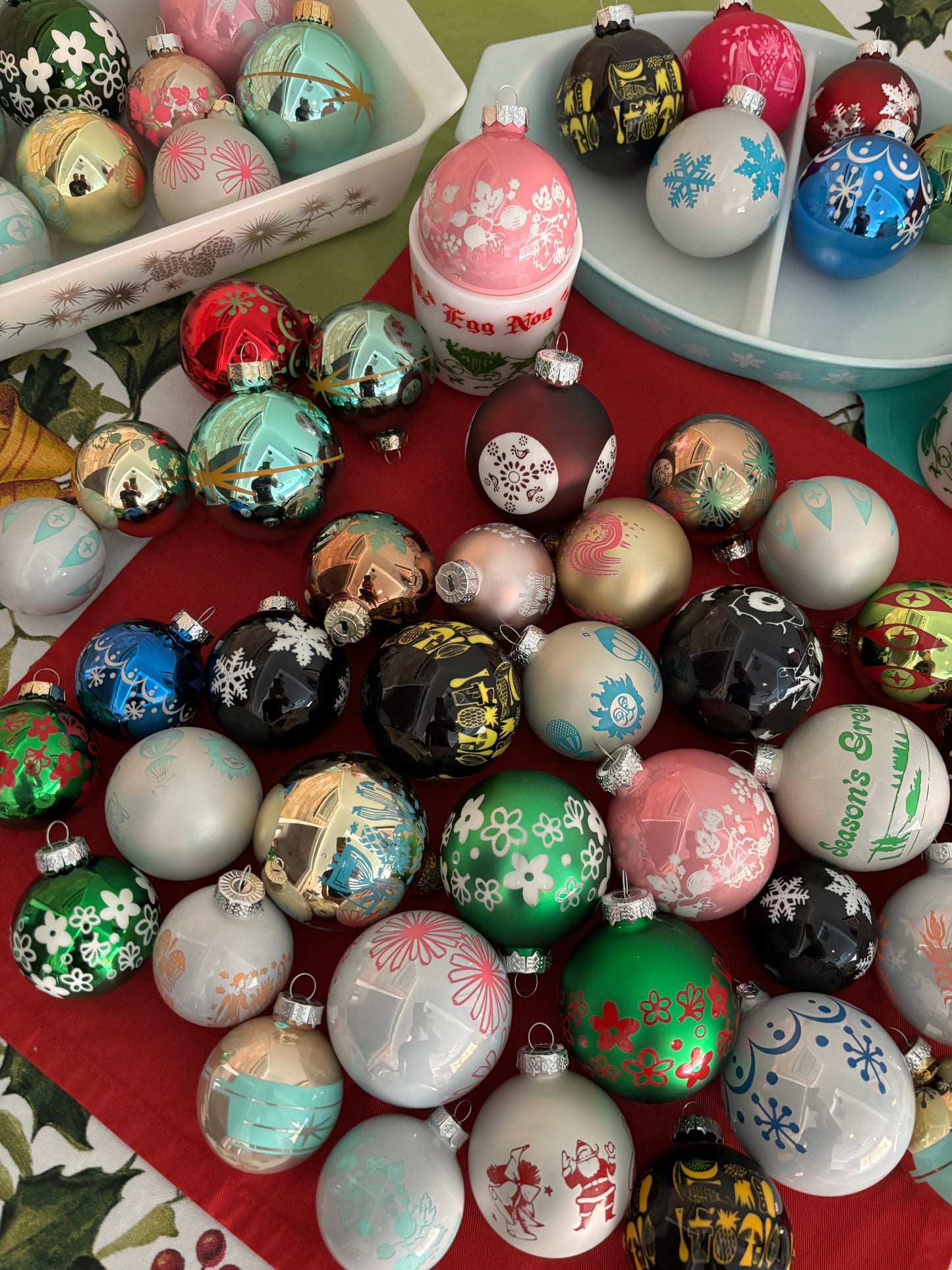 Pyrex Inspired Ornaments