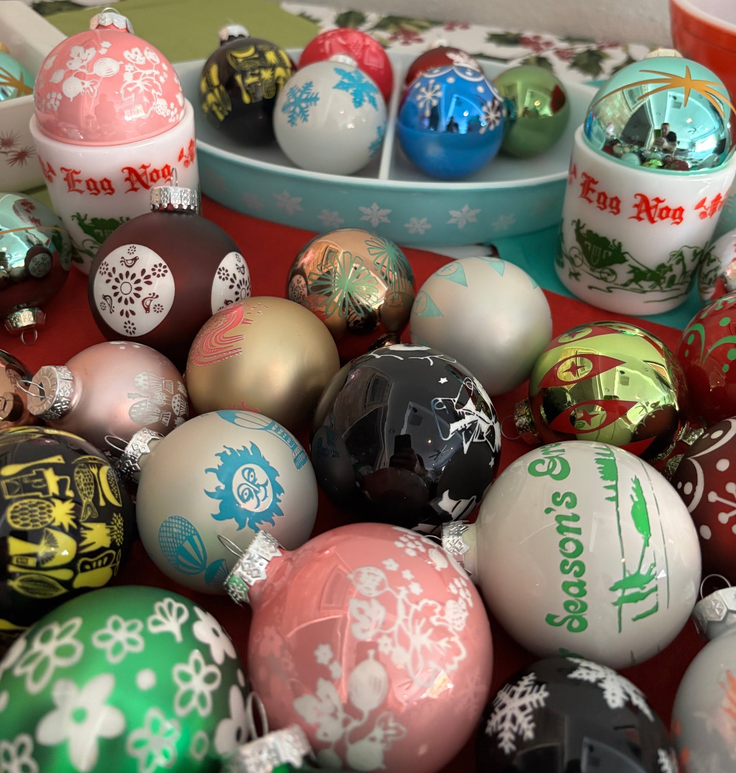 Pyrex Inspired Ornaments