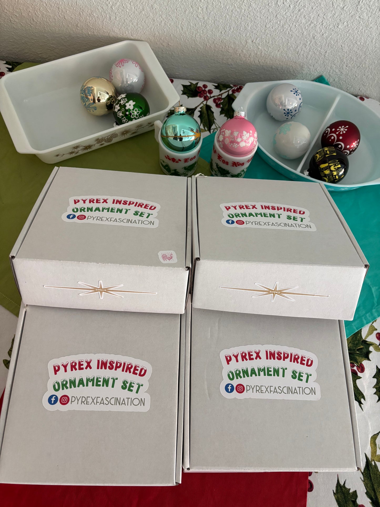 Pyrex Inspired Ornaments