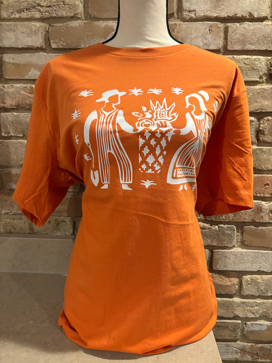 T-shirt Short Sleeve Butterprint Pumpkin