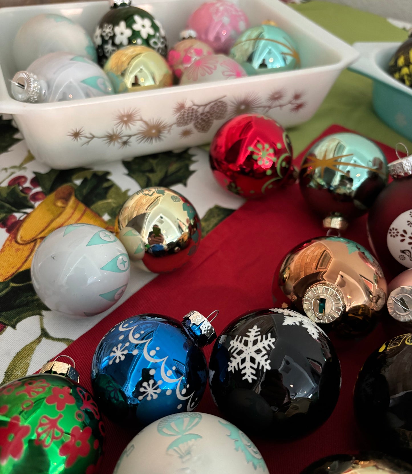 Pyrex Inspired Ornaments