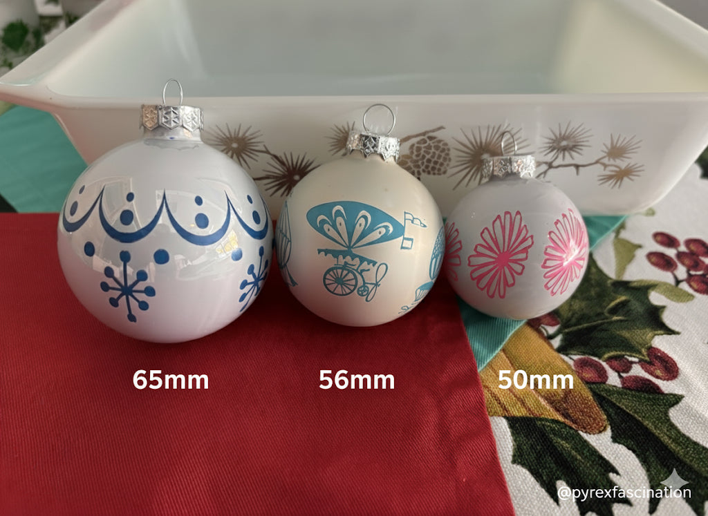 Pyrex Inspired Ornaments