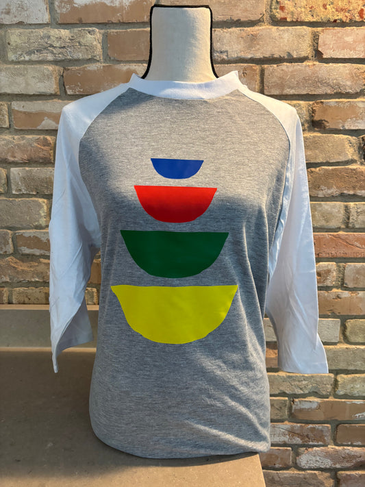 T-shirt 3/4 Primary Bowls